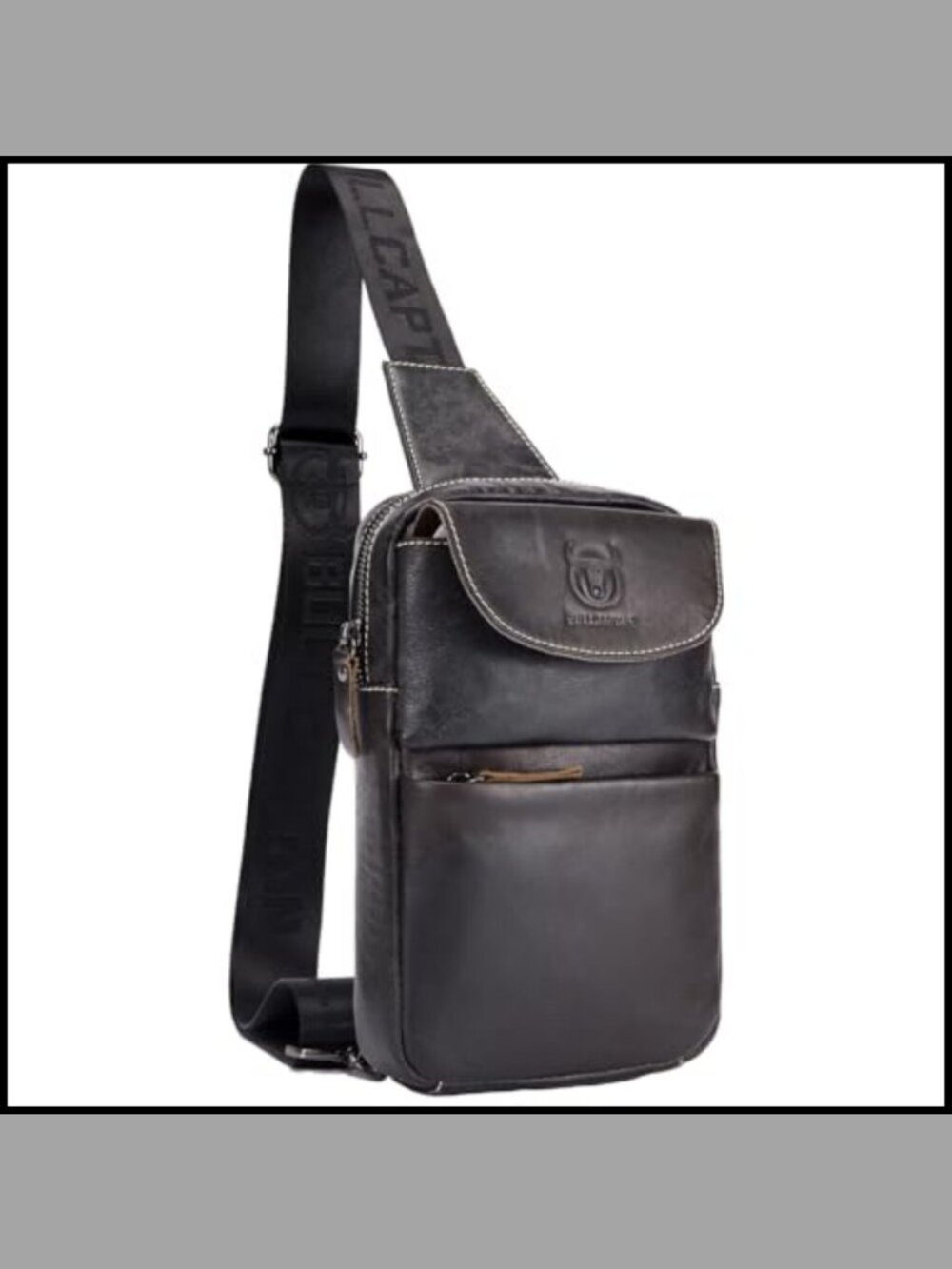 Genuine Leather Sling Backpack Crossbody Chest Bag Travel Hiking